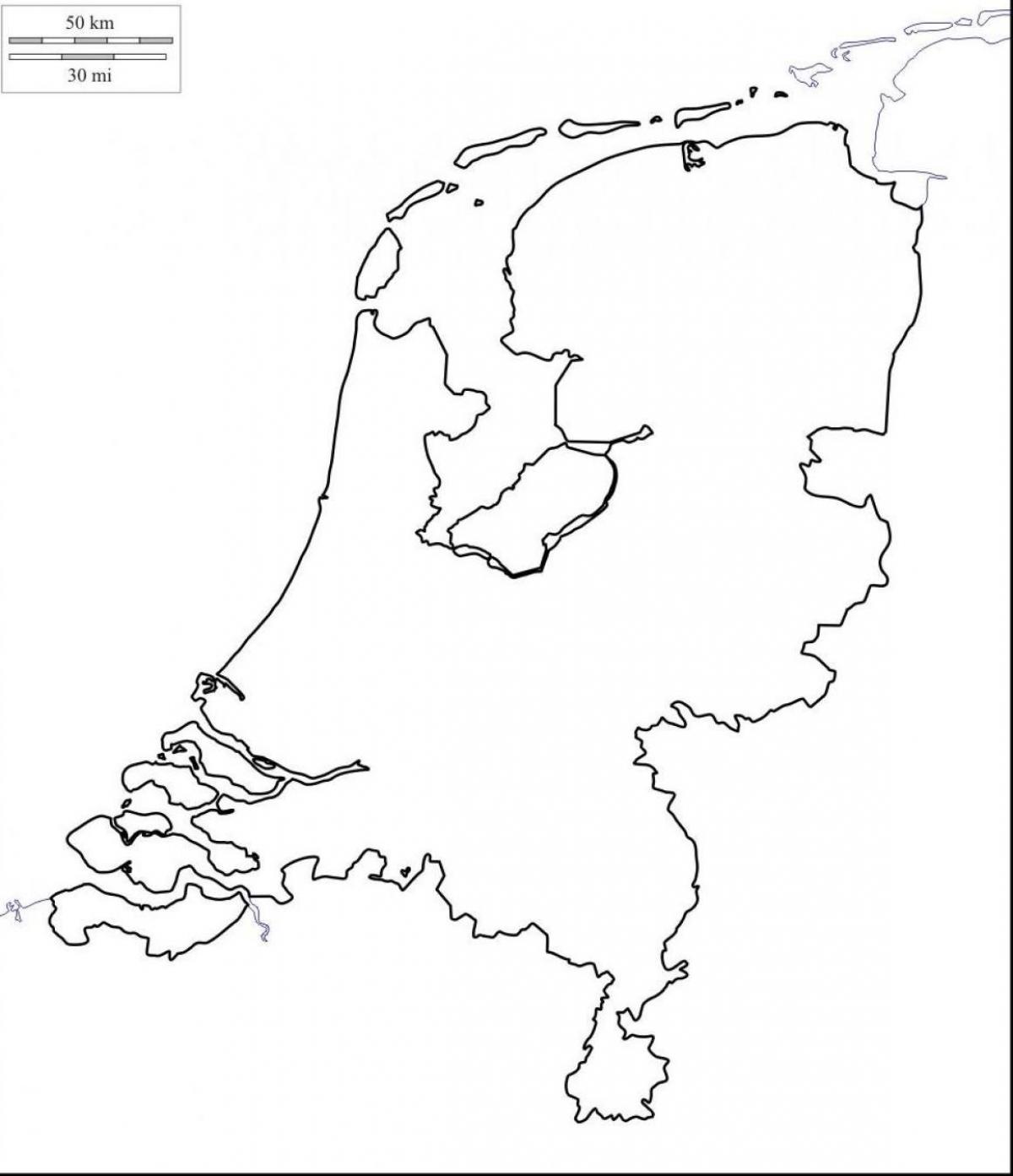 خريطة هولندا الفارغة