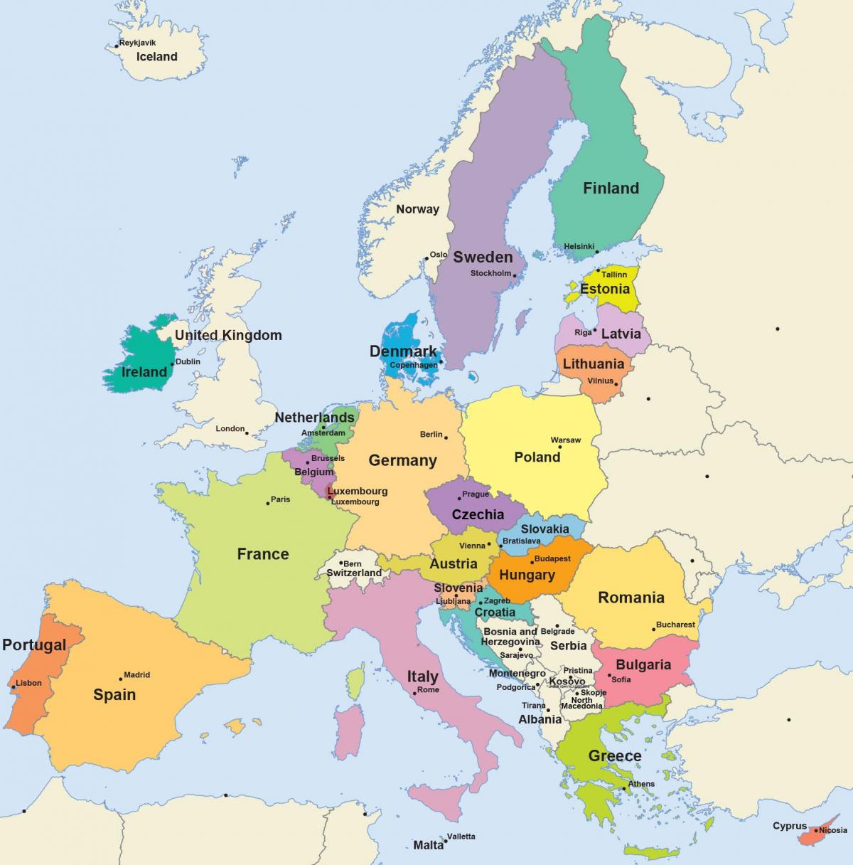 خريطة هولندا والدول المجاورة