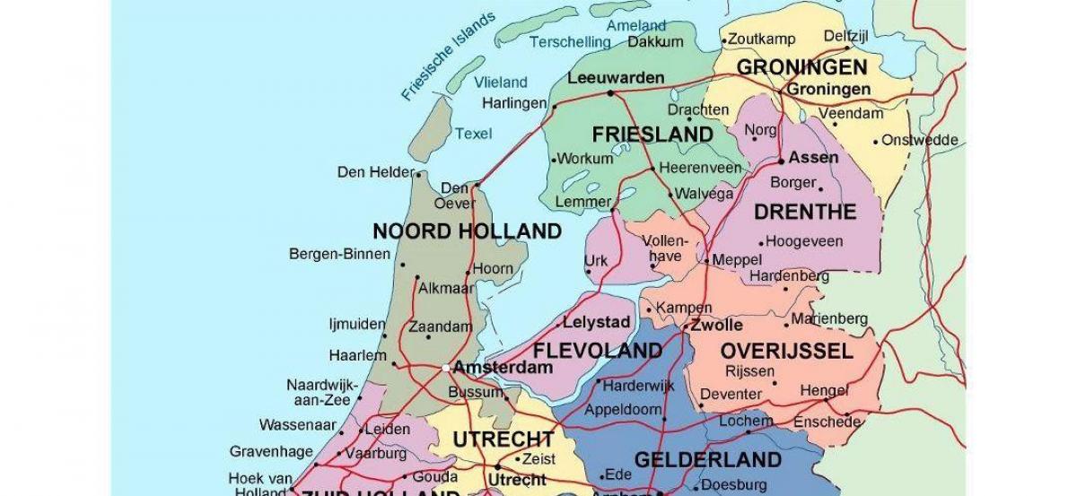 خريطة شمال هولندا
