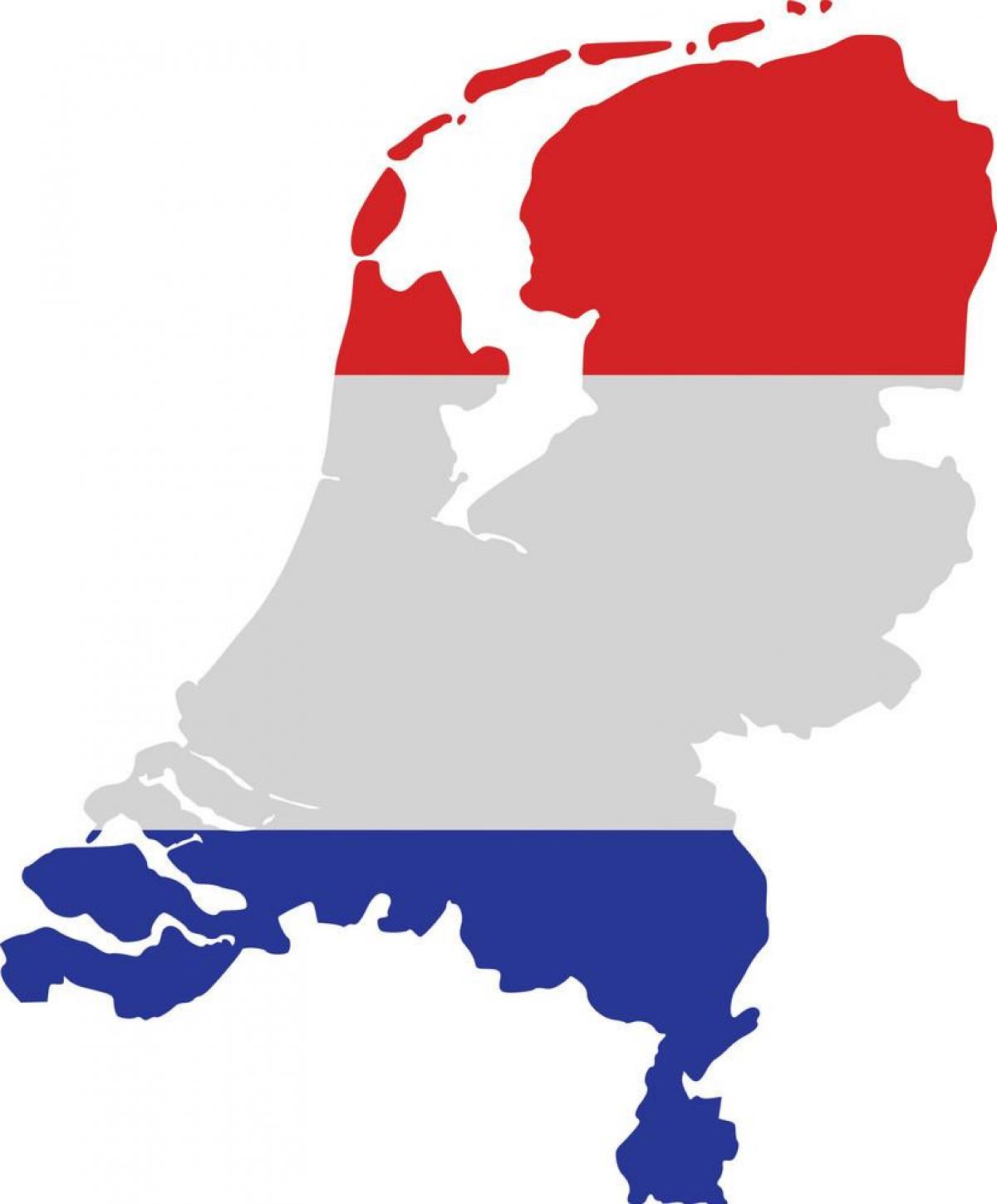 خريطة هولندا العلم