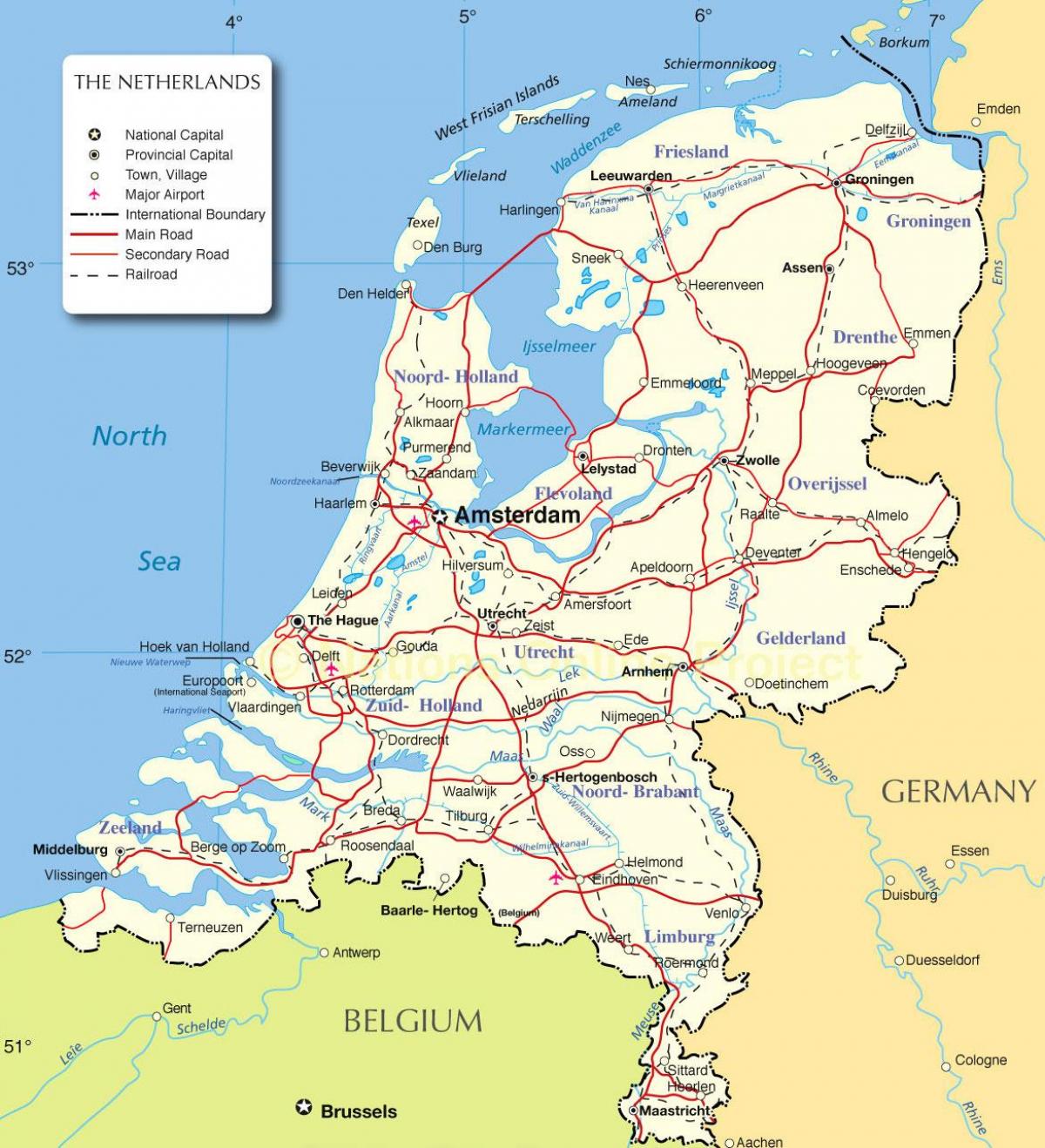 خريطة من البلد هولندا