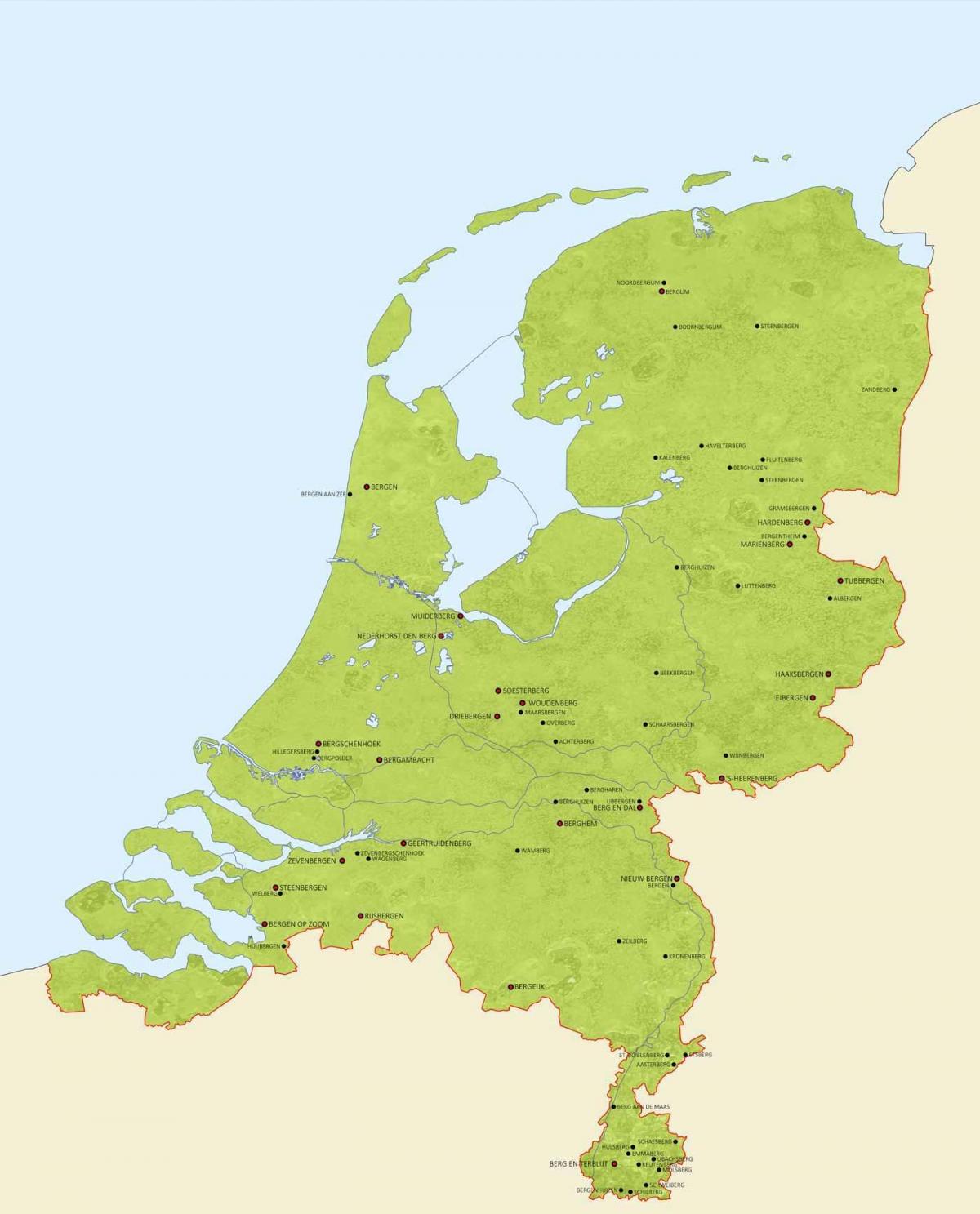 خريطة جبال في هولندا