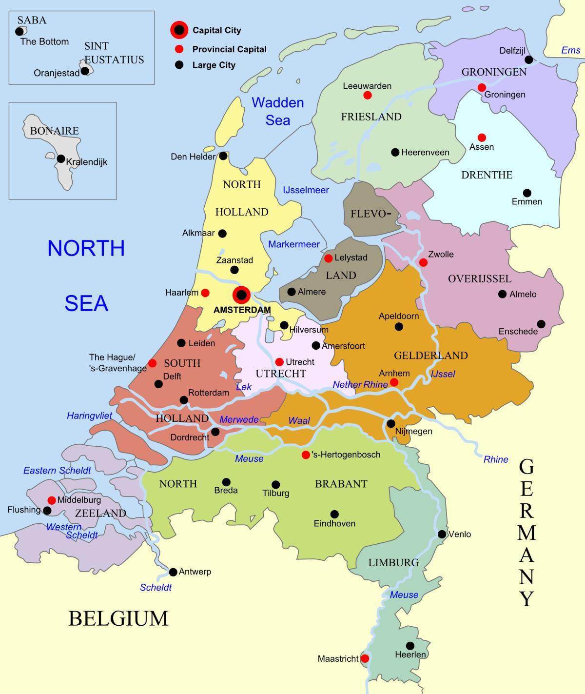 هولندا على خريطة