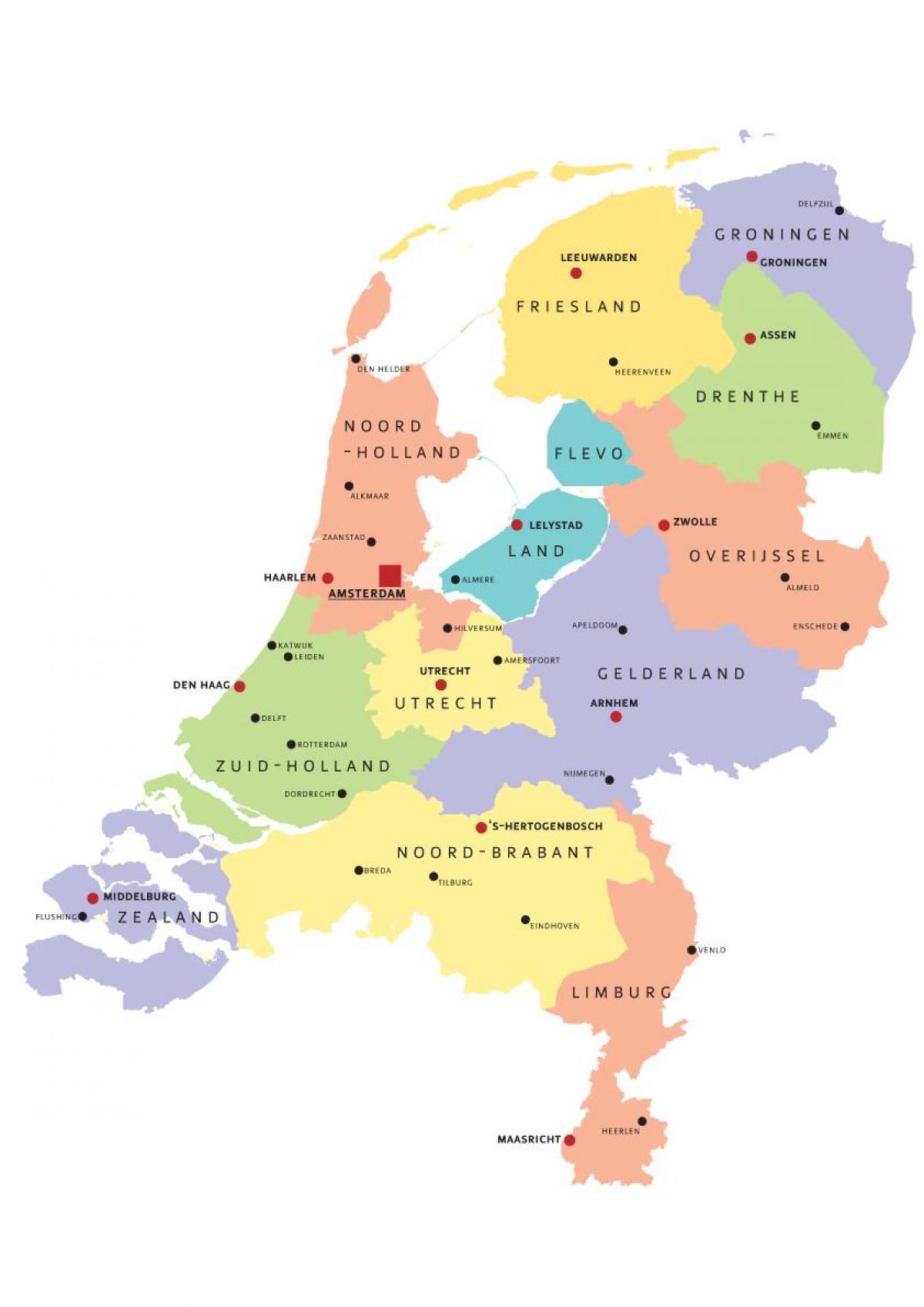 خريطة هولندا الإدارية