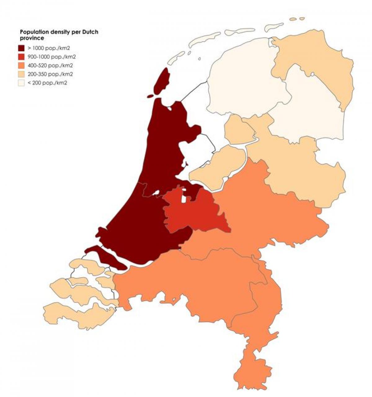 خريطة كثافة هولندا