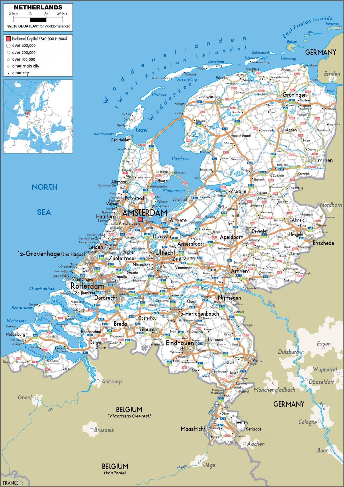 خريطة قيادة هولندا