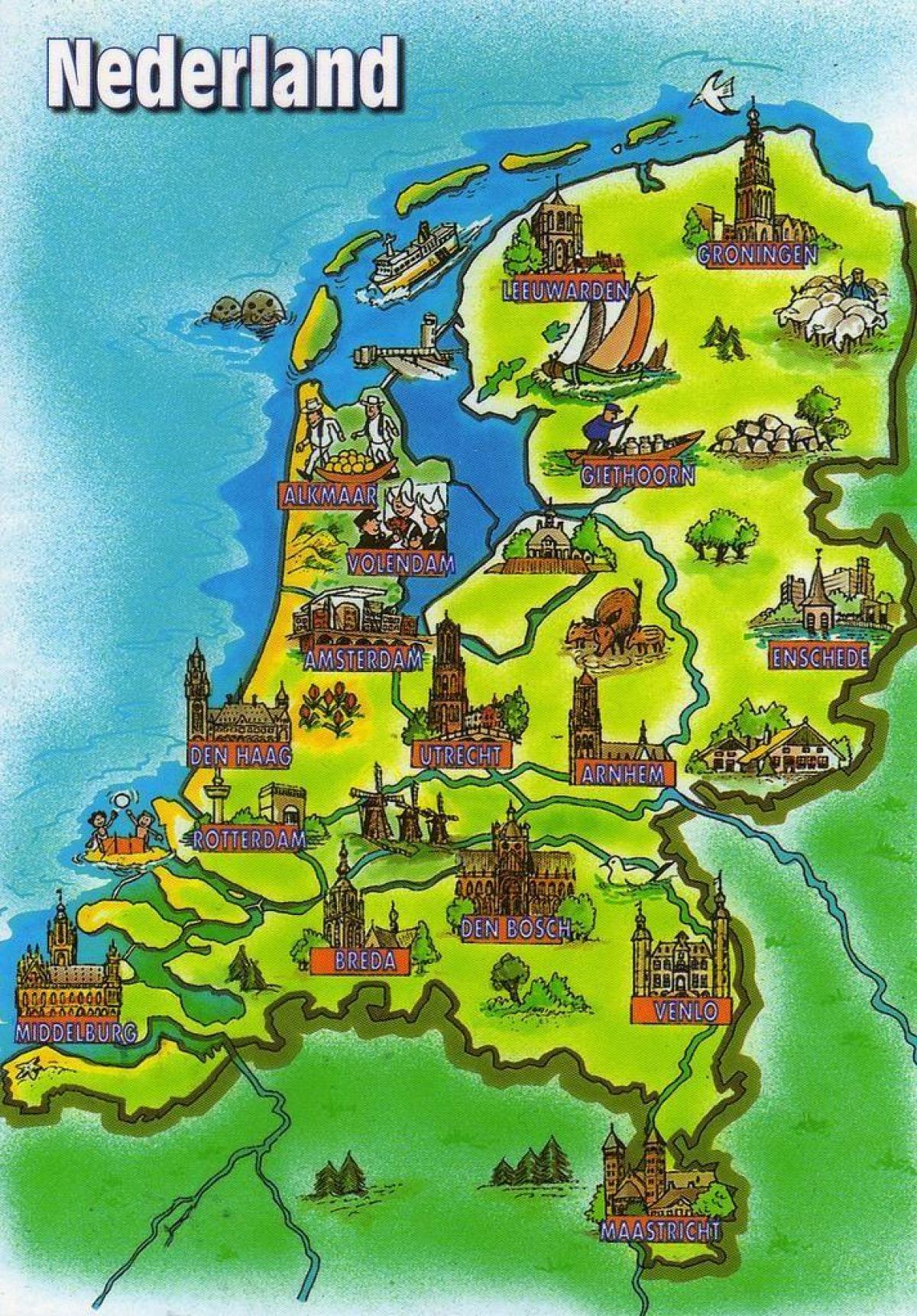 هولندا خريطة السفر